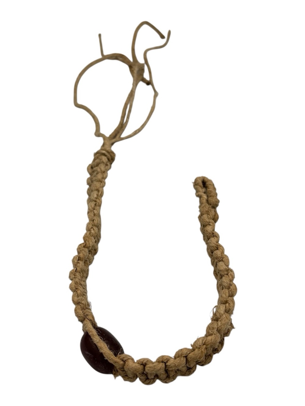 1 Of 1 15.5” Handmade Thick Hemp 6.5” Adjustable Necklace W/ Pendant